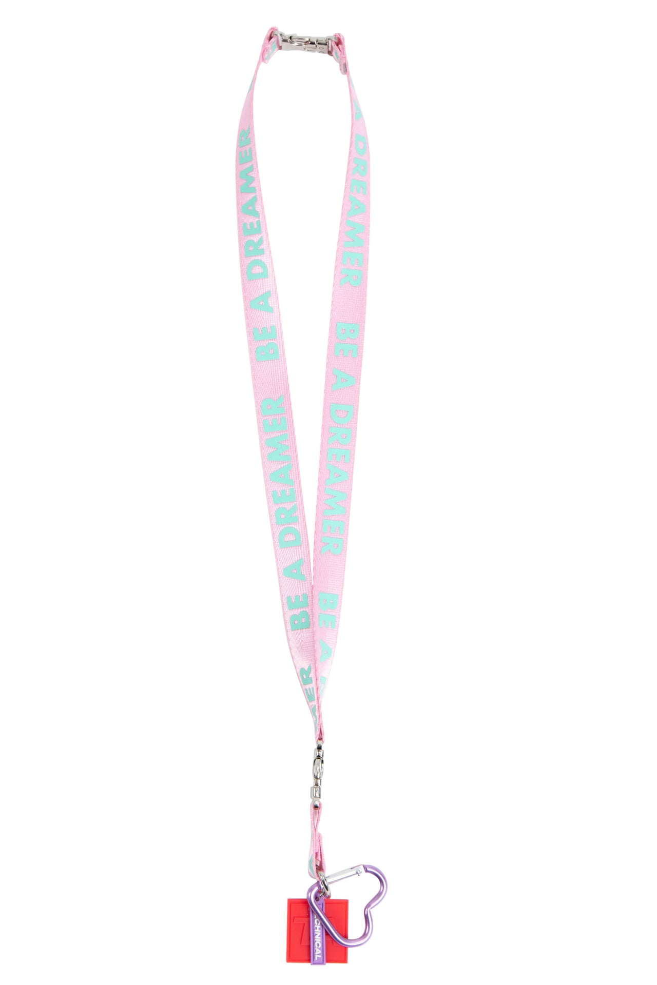GLOSSY TECHNICAL LANYARD - LIGHT PINK "BE A DREAMER" ⚡