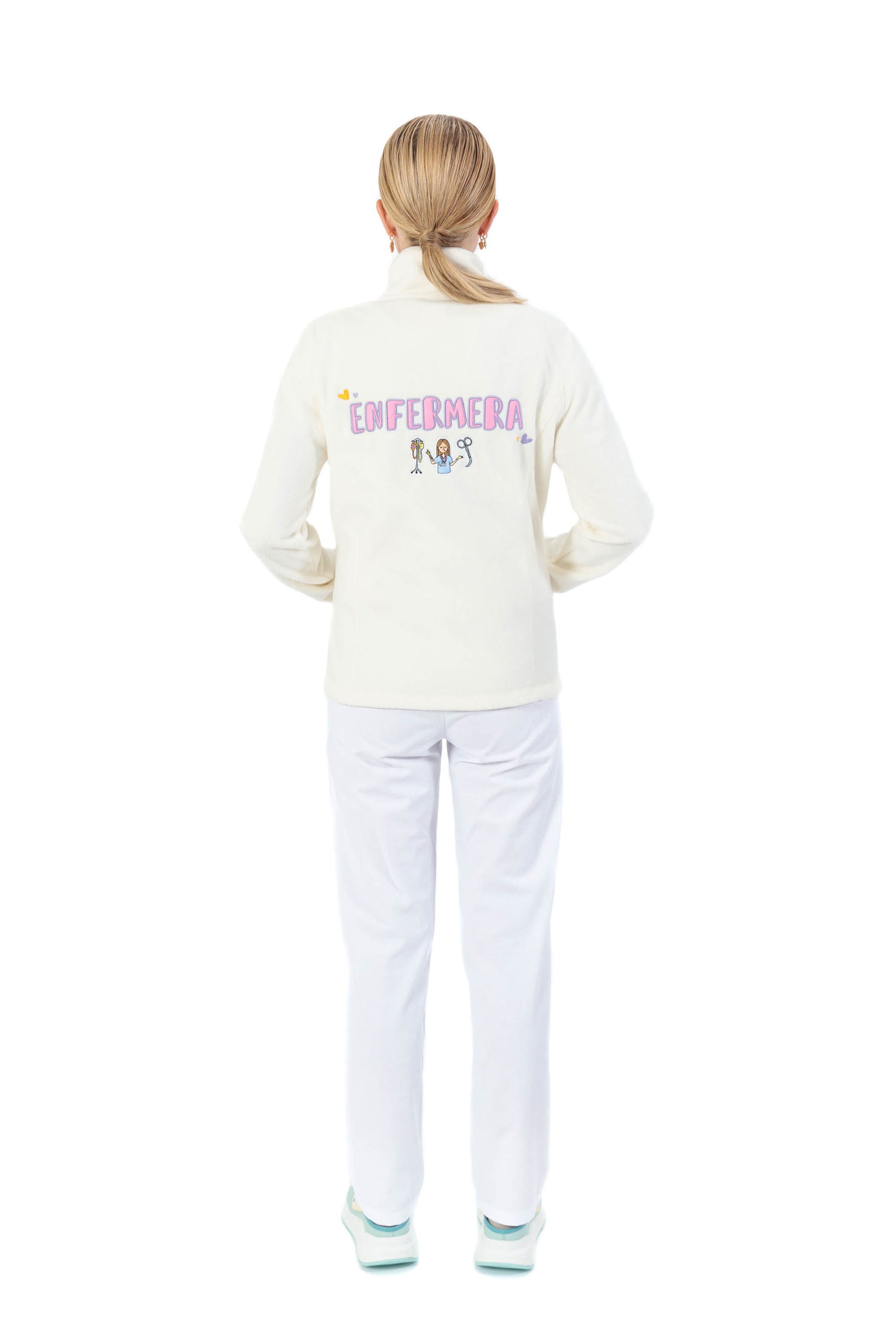 CHAQUETA POLAR ENFERMERA COLORS CLOUD WHITE A W23 Enfermera En Apuros chaqueta-polar-enfermera-colors-cloud-white-a-w23-enfermera-en-apuros