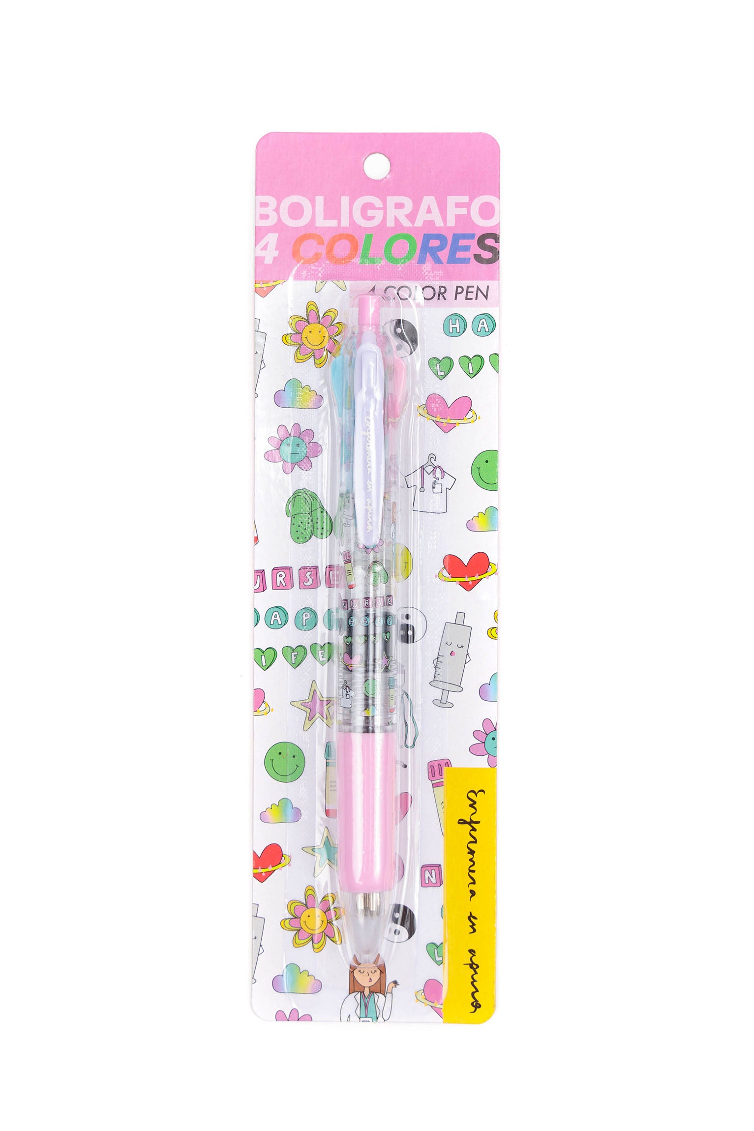 BOLÍGRAFO 4 COLORES SMILEY NURSE 🙂