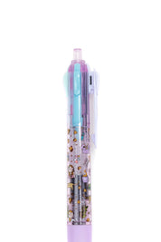 BOLÍGRAFO 4 COLORES LEOPARD - LILA 🐆